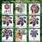 10 Pieces 21 Inches Patriotic Reflective Pinwheels with Stakes, American Flag Windmill Wind Spinners